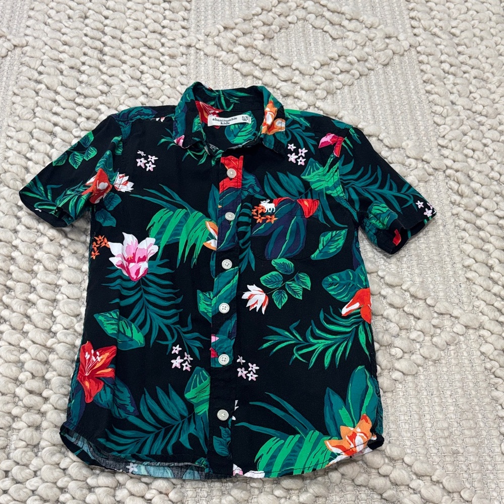 Abercrombie Kids Floral Button-Up Shirt 5/6